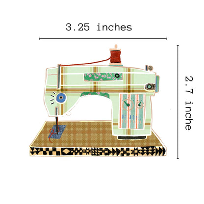 Retro Sewing Machine Sticker