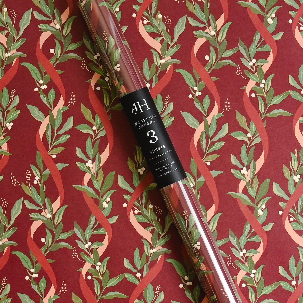 Ribbon Laurel Wrap | Roll of 3 Sheets