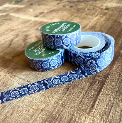 Blue Floral Washi Tape