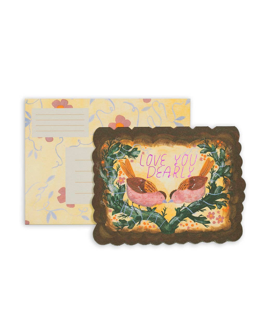 Love You Birds Die Cut Card