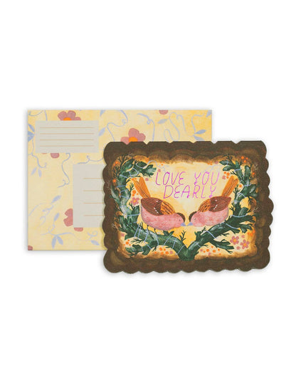 Love You Birds Die Cut Card