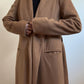 Wool Blend Slim Coat | Camel