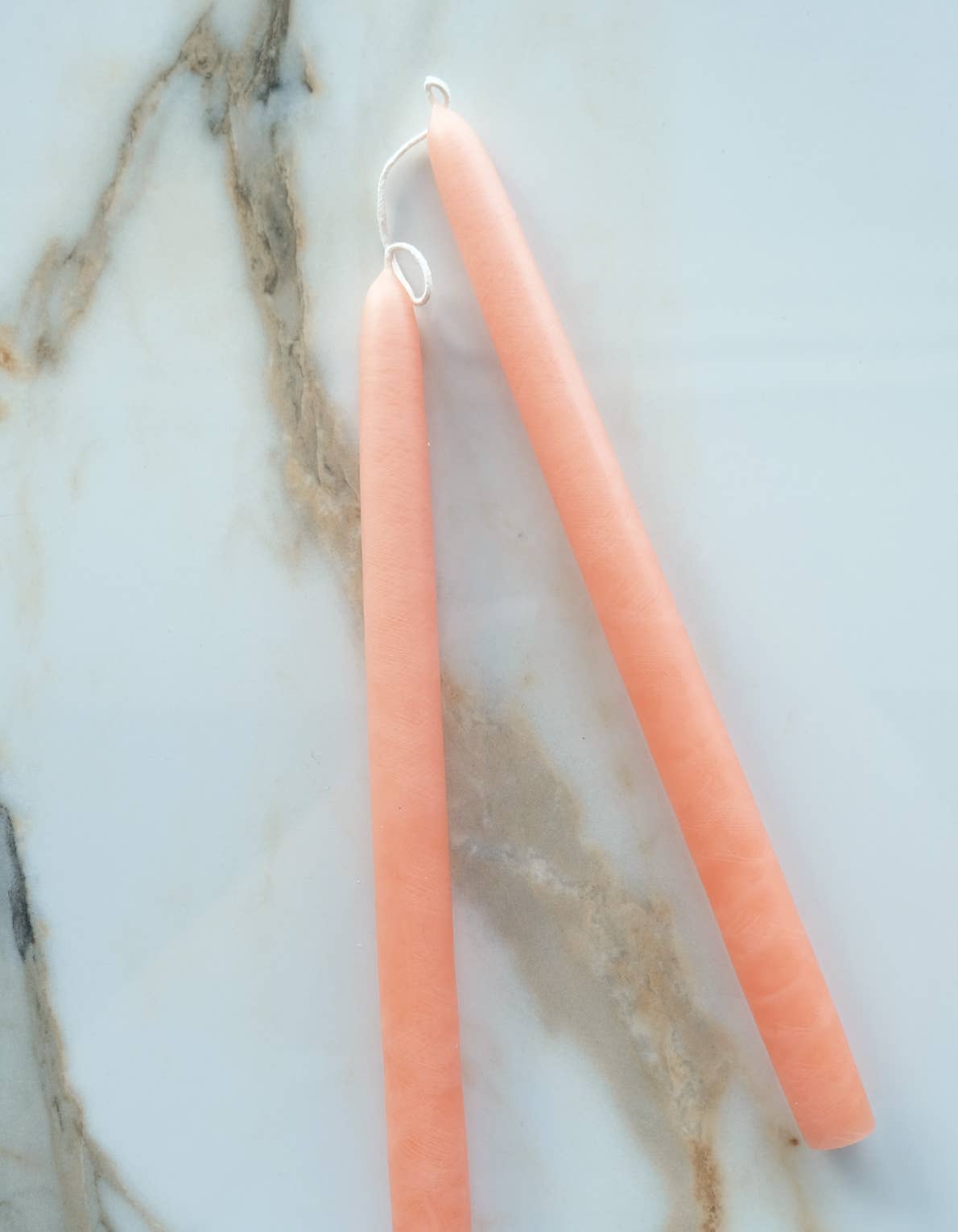 Hand-Dipped Taper Candles | Shell Pink