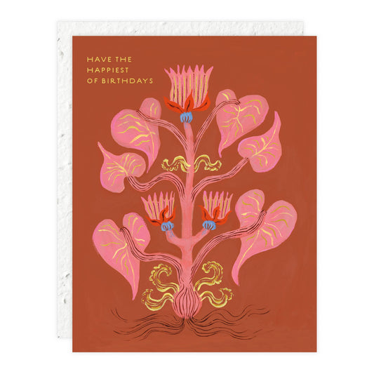 Heart of Flowers Birthday Card
