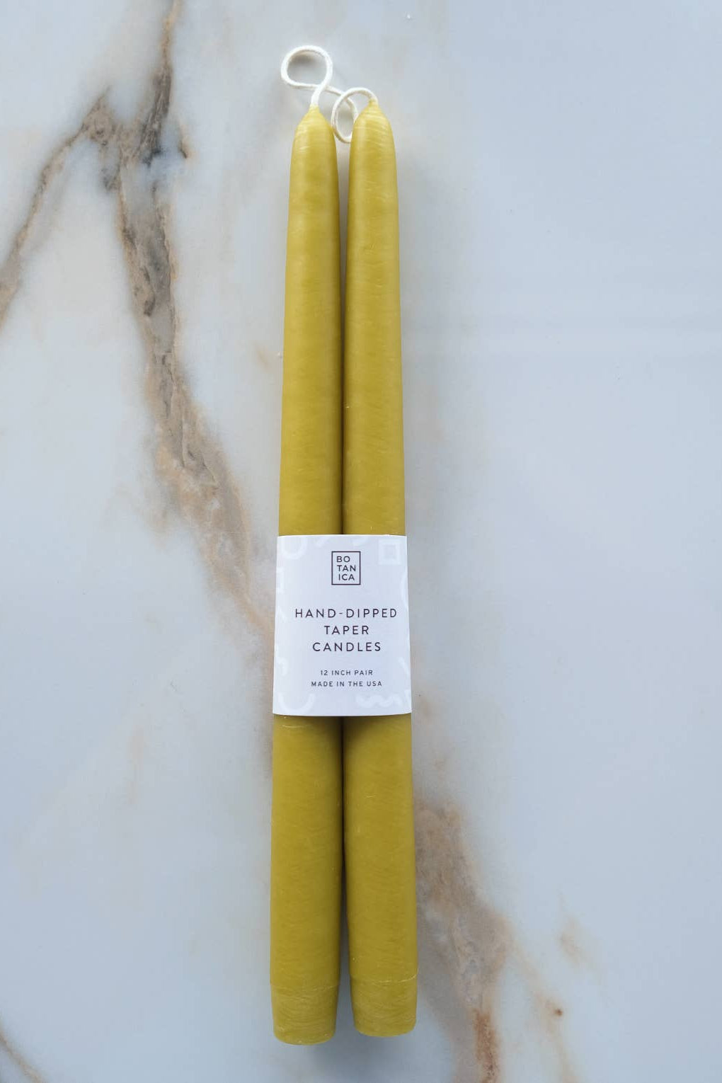 Hand-Dipped Taper Candles | Chartreuse
