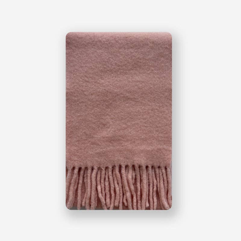 Soft Chunky Knit Scarf | Lavender Pink