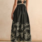 FINAL SALE | Black + White Floral Midi Dress