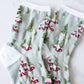 Christmas Village Socks | White + Sage