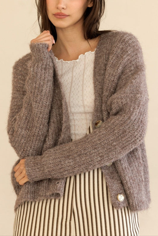 Moody Mauve Cardigan