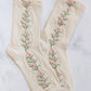 Antique Tulip Socks | Beige