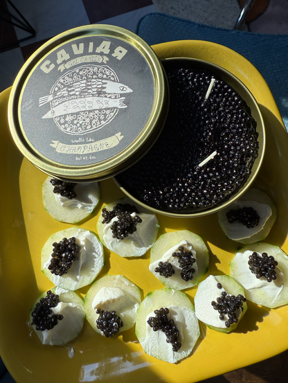 Fancy Caviar Tin Candle