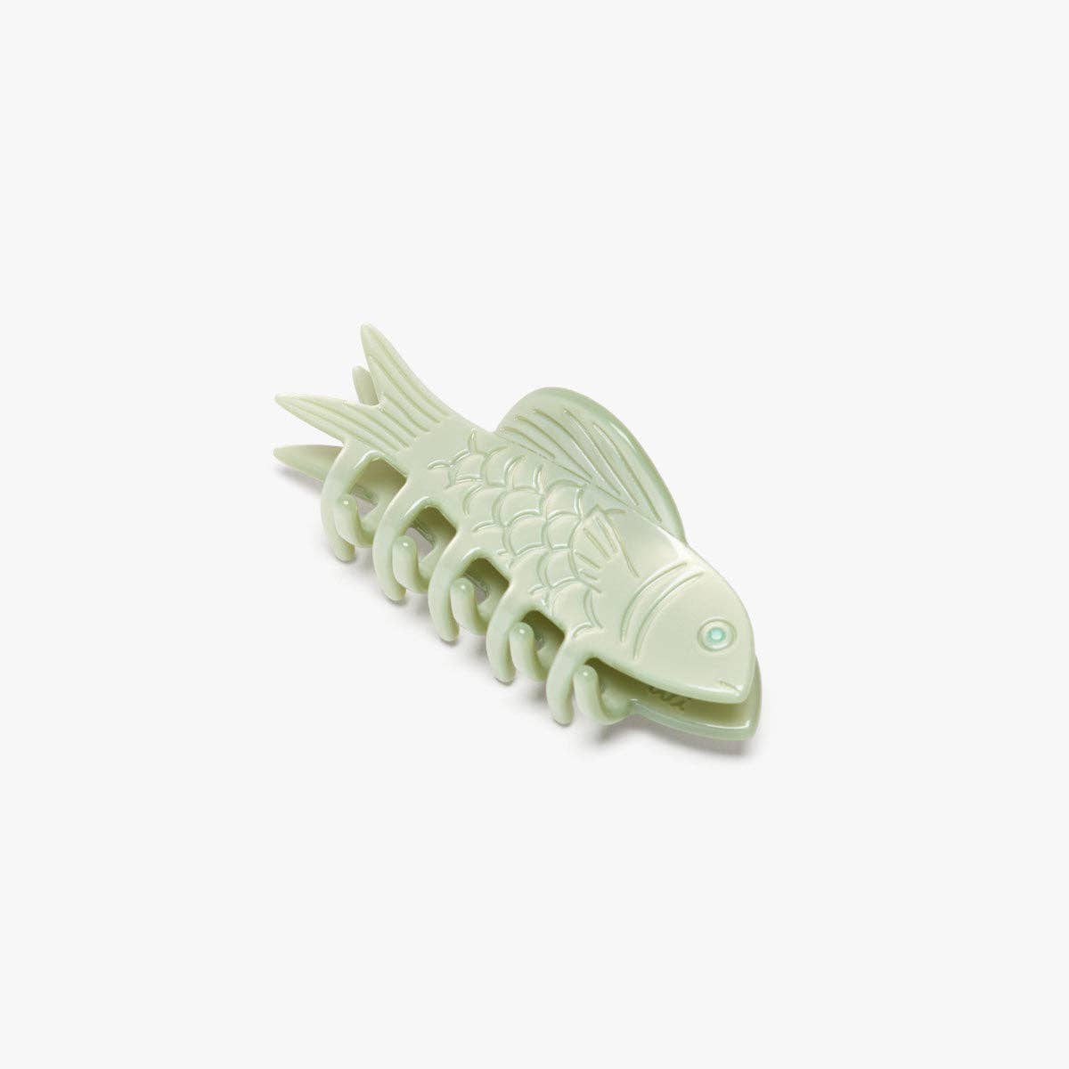 Mini Jade Green Fish Hair Claw