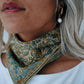 Kalamkari Cotton Bandana | Blue Vine