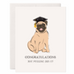 Pug Graduation Card