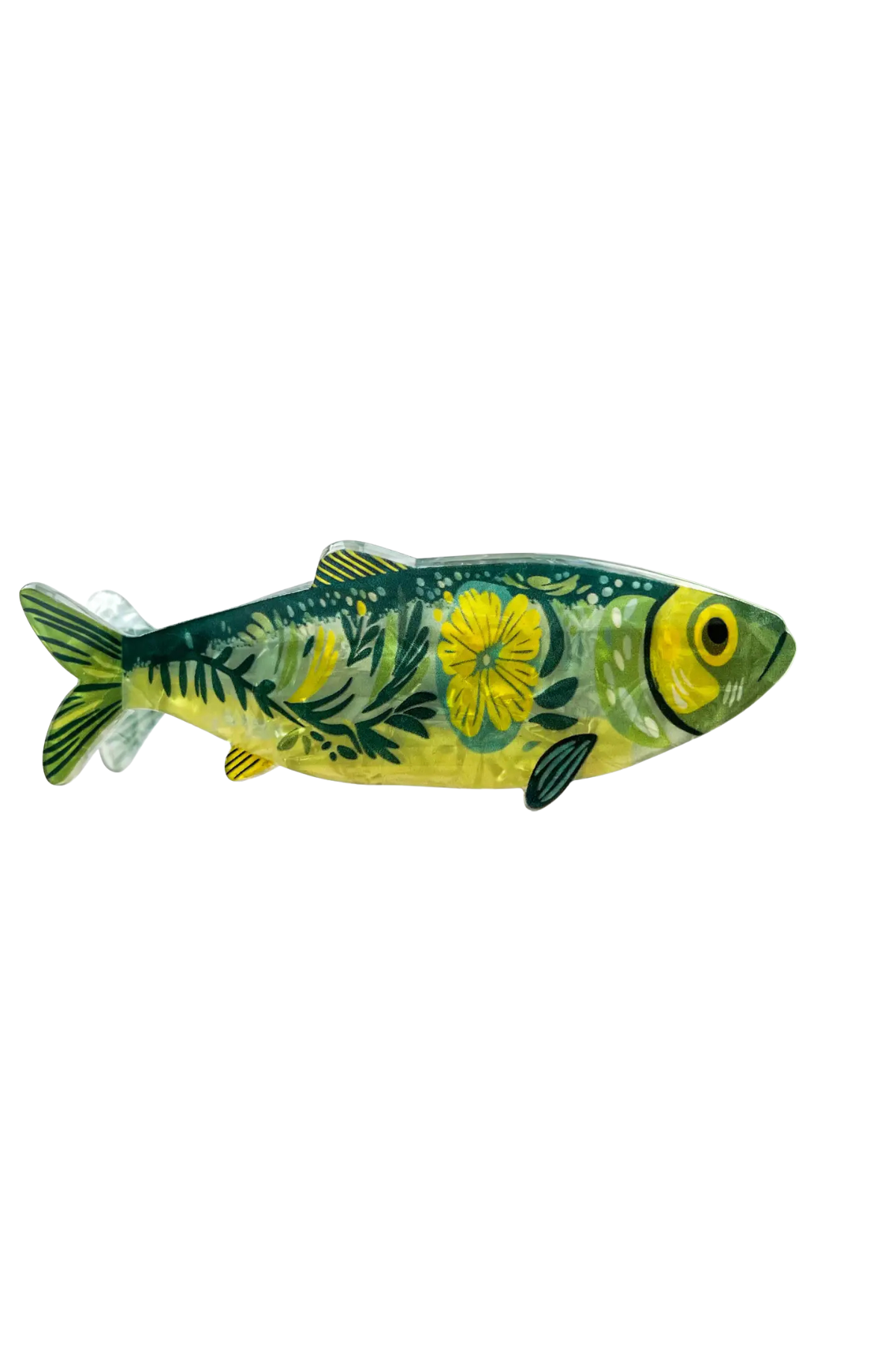 Green Sardine Hair Claw | Dark Green