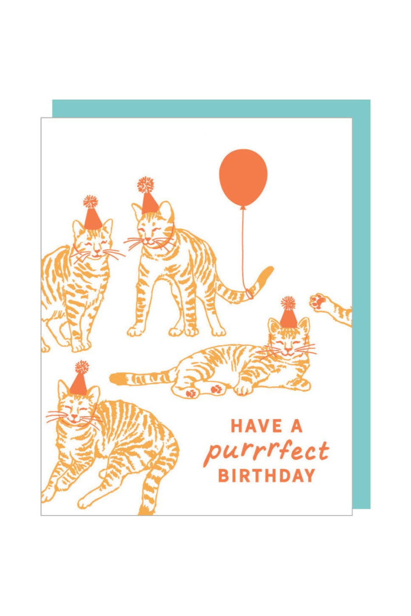 Cat Party Birthday Card