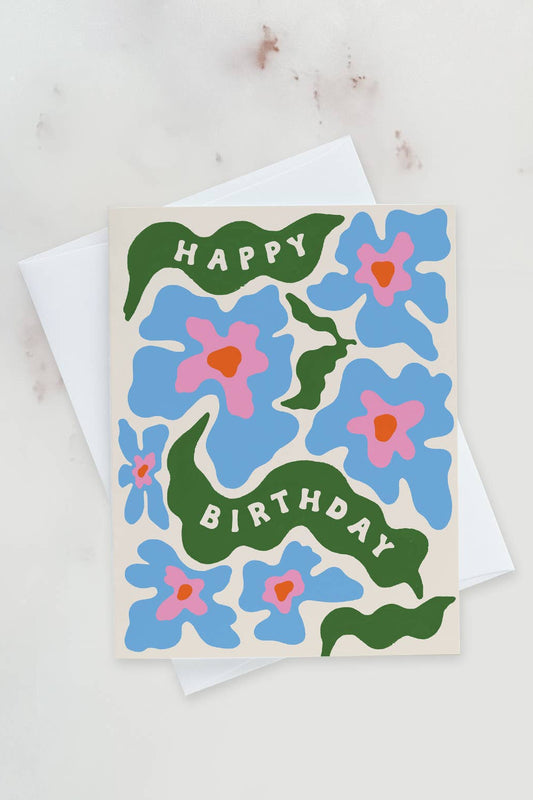 Trippy Daisies Birthday Card