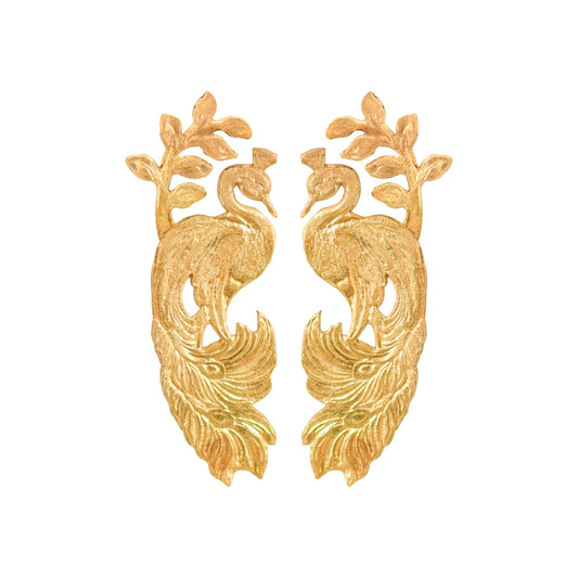 Gold Pavo Earrings