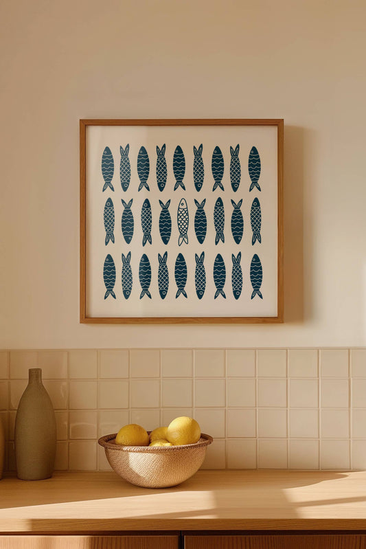 Sardine Pattern Art Print