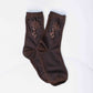 Rose Socks | Dark Brown