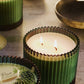 Roland Pine Green Ribbed Glass Candle | 14oz