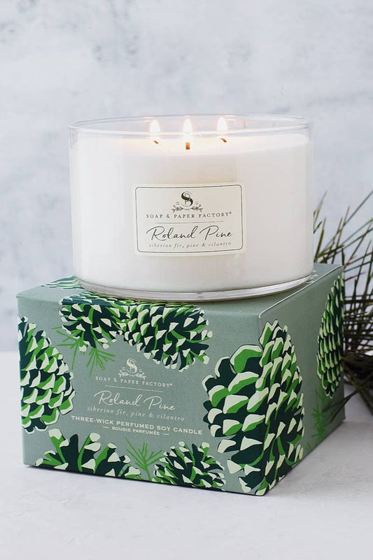 Roland Pine Three-Wick Soy Candle