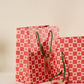 Red Star Checked Gift Bag | Medium