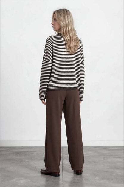 Piper Mini Stripe Cardigan | Brown