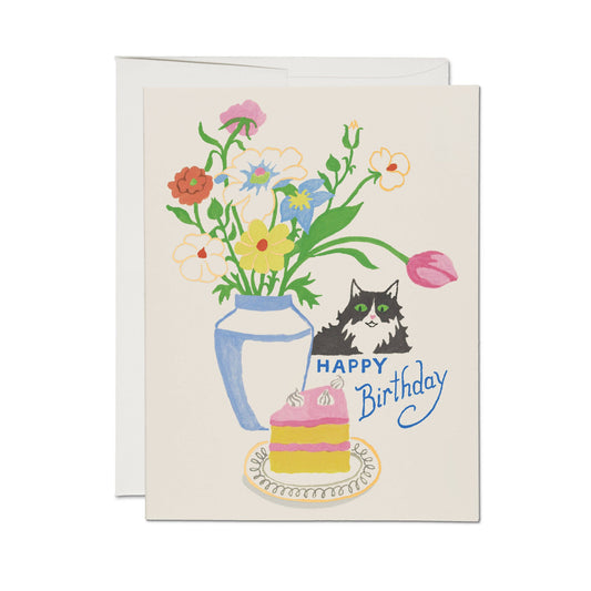 Cats Love Cake Birthday Card