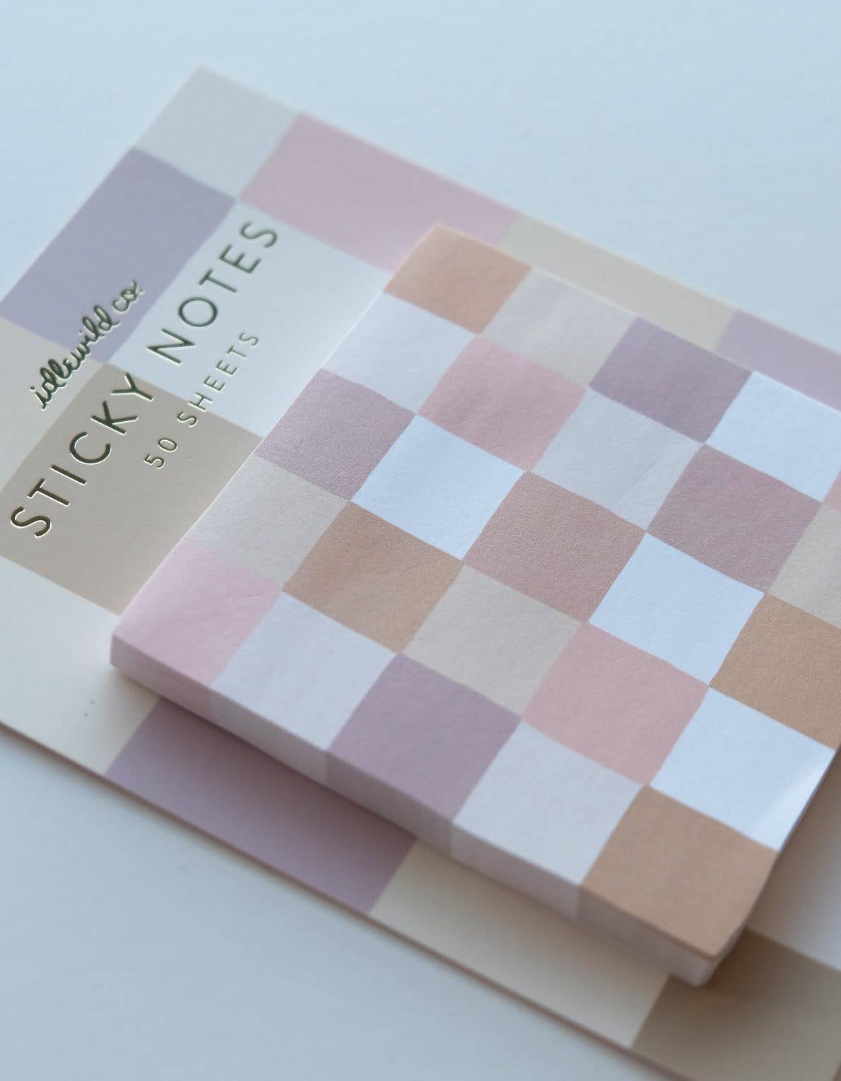 Nude Checks Die-Cut Sticky Note Pad