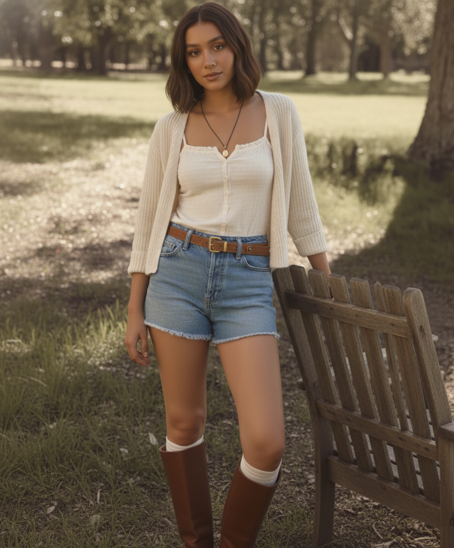 Suede Gemstone Belt | Caramel