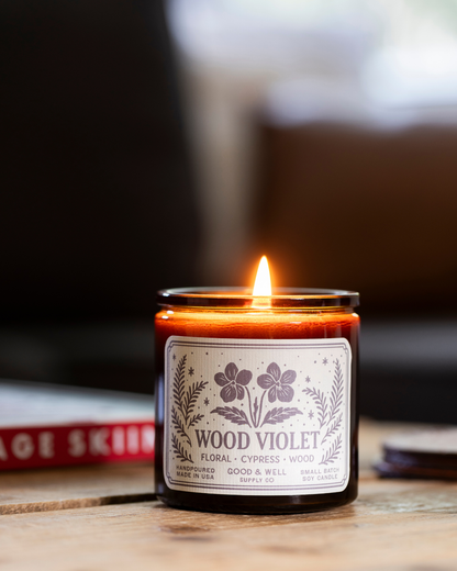 Wood Violet Soy Candle