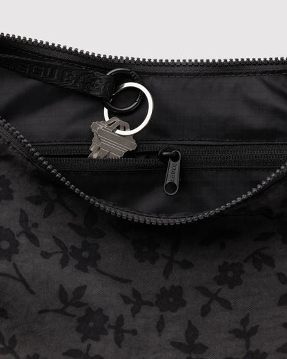 Medium Crescent Bag | Charcoal Ditsy Floral