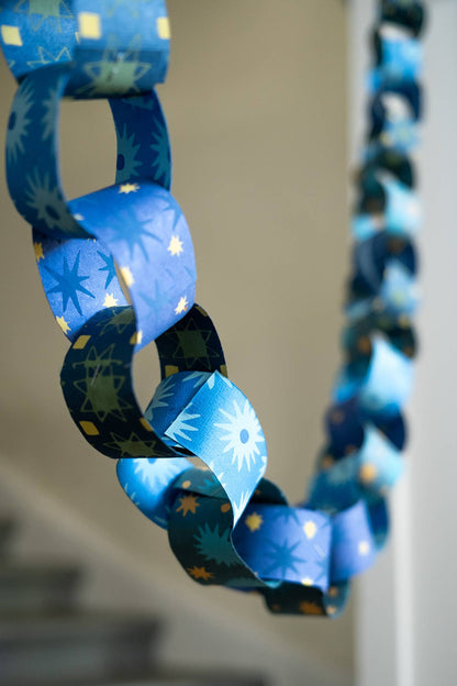 Blue & Yellow Paper Chain Kit