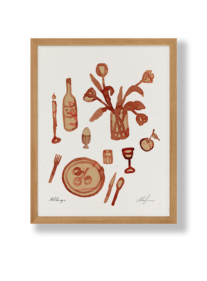Tablescape Art Print | 8.5 x 11