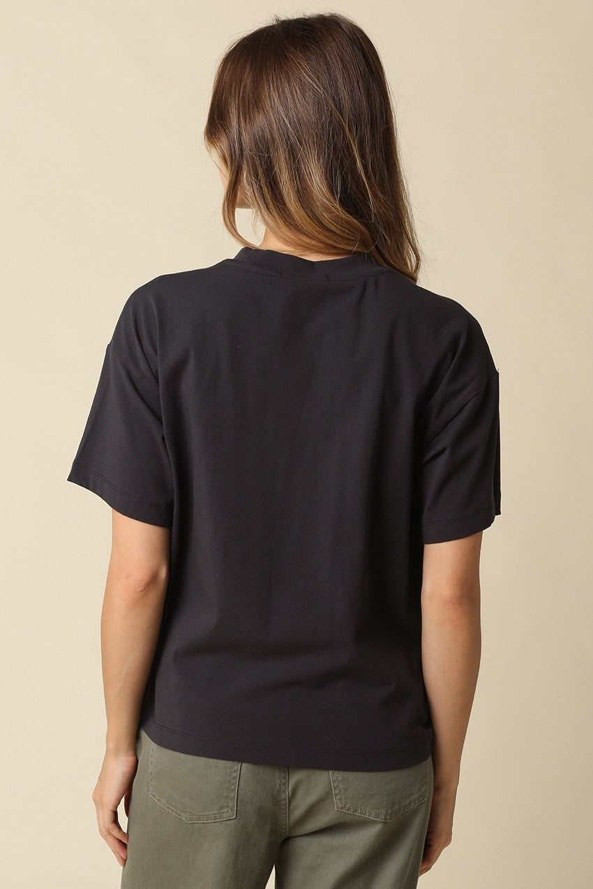 Breezy Relaxed Tee | Washed Black