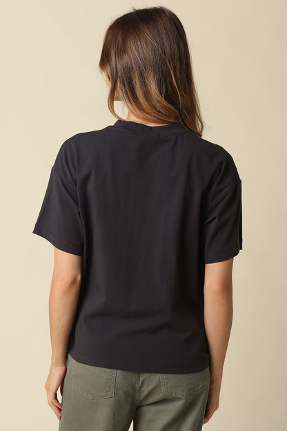 Breezy Relaxed Tee | Washed Black