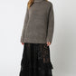 Fuzzy Turtleneck Sweater | Dark Grey
