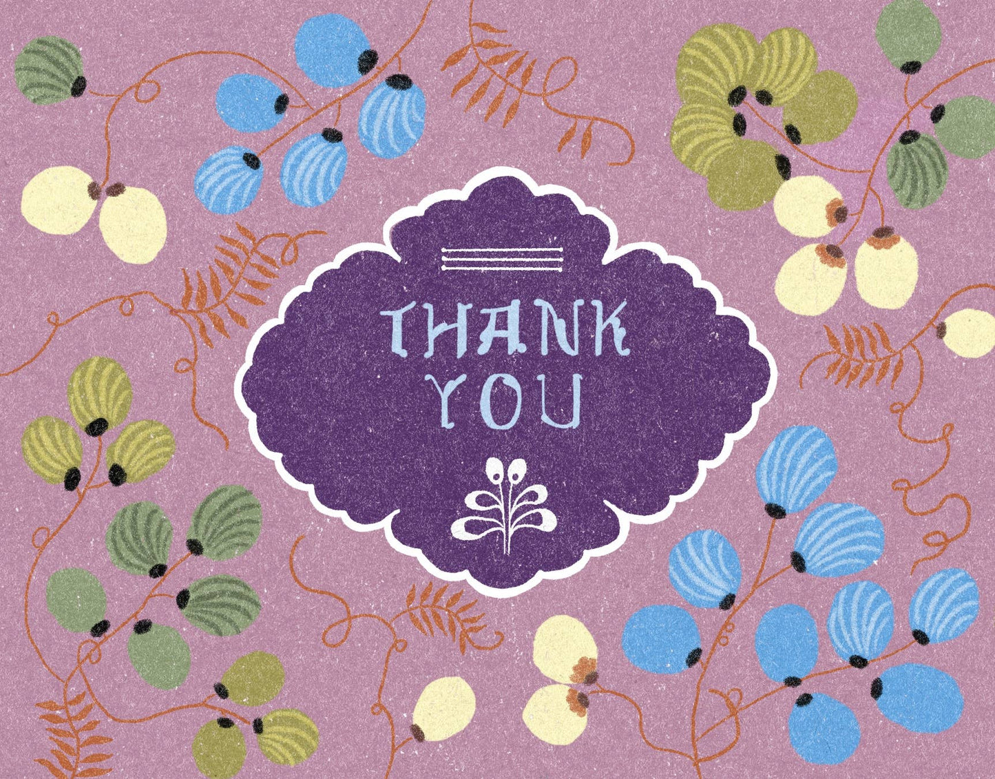 Thank You Floral Pattern Card