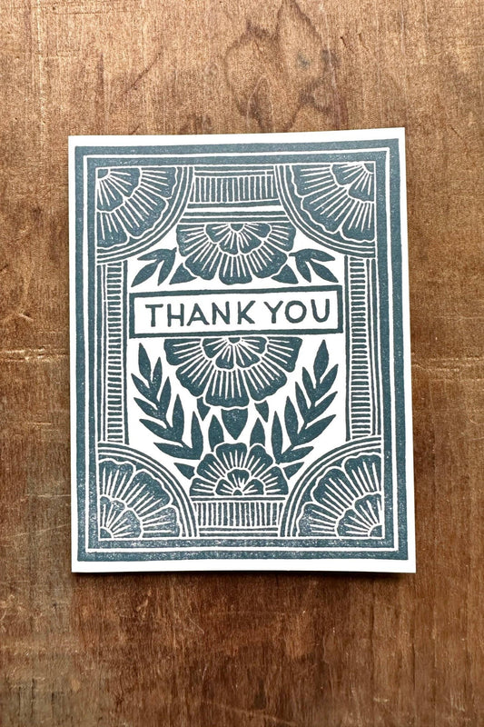 Thank You Blue Blooms Card