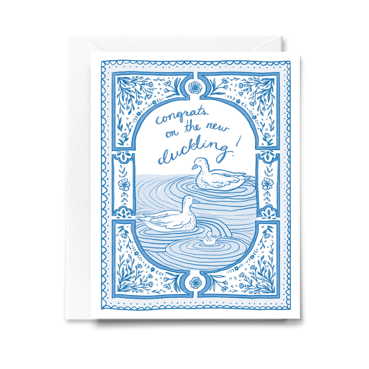 Delft Ducks Baby Card