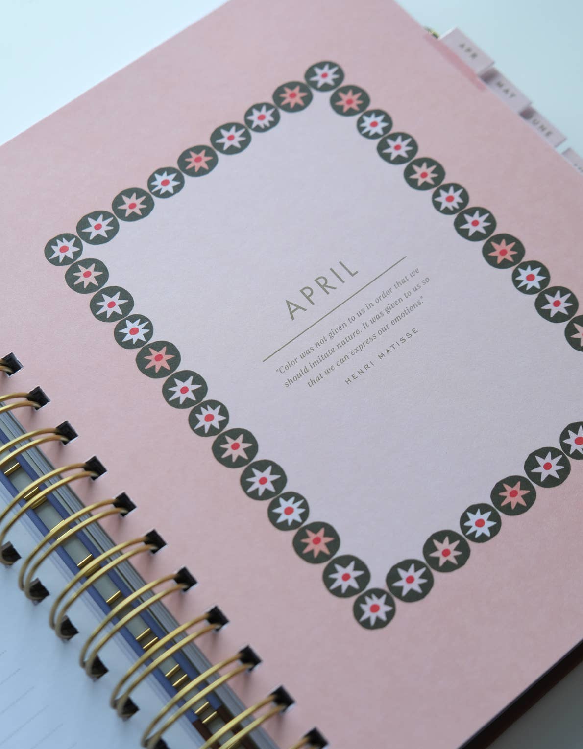 2027 Spiral Bound Planner | Folk Art Tulip
