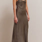 Scoop Neck Satin Maxi Dress | Martini