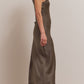 Scoop Neck Satin Maxi Dress | Martini