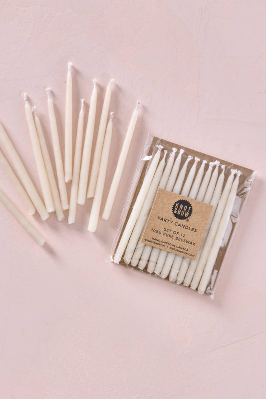 Beeswax Party Candles | Ivory