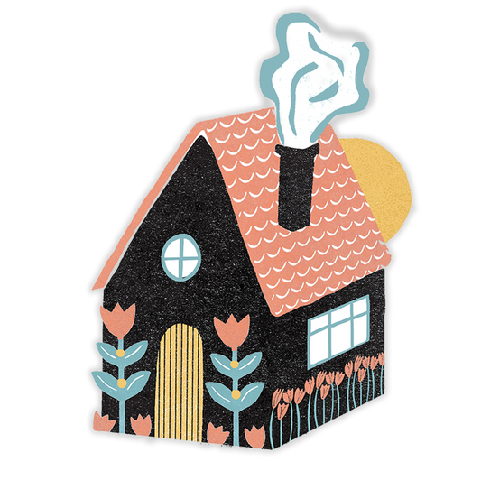 Folk Home Sticker