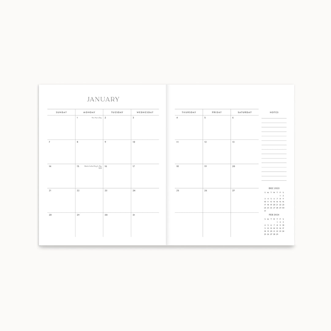 2024 Monthly Planner | Summer Blooms