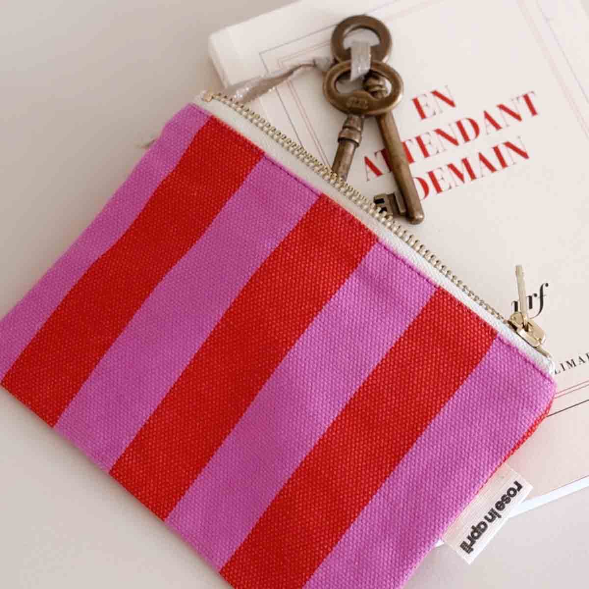 Marie Coin Purse | Orchid + Tomato