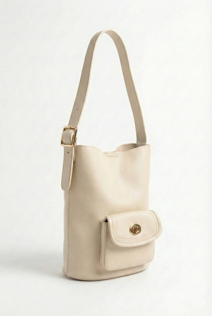 Brooke Bucket Tote | Ivory