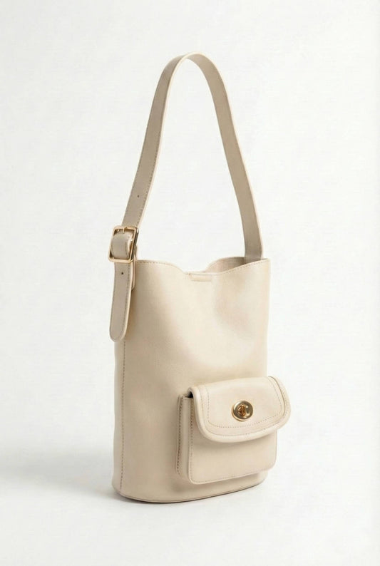 Brooke Bucket Tote | Ivory